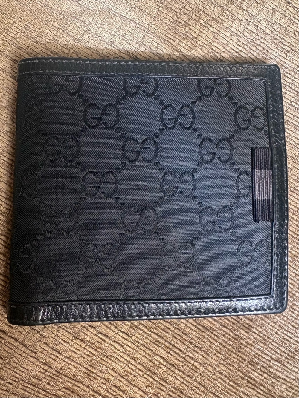 Gucci Black GG Monogram BiFold Wallet